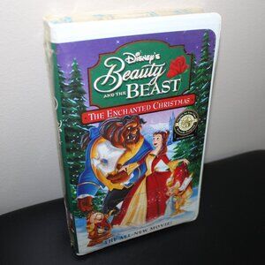 3/$55❤️Walt Disney's Beauty and the Beast The Enchanted Christmas clamshell VHS
